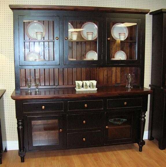 Pine Rustic 72in Bevelled Top Buffet & Hutch