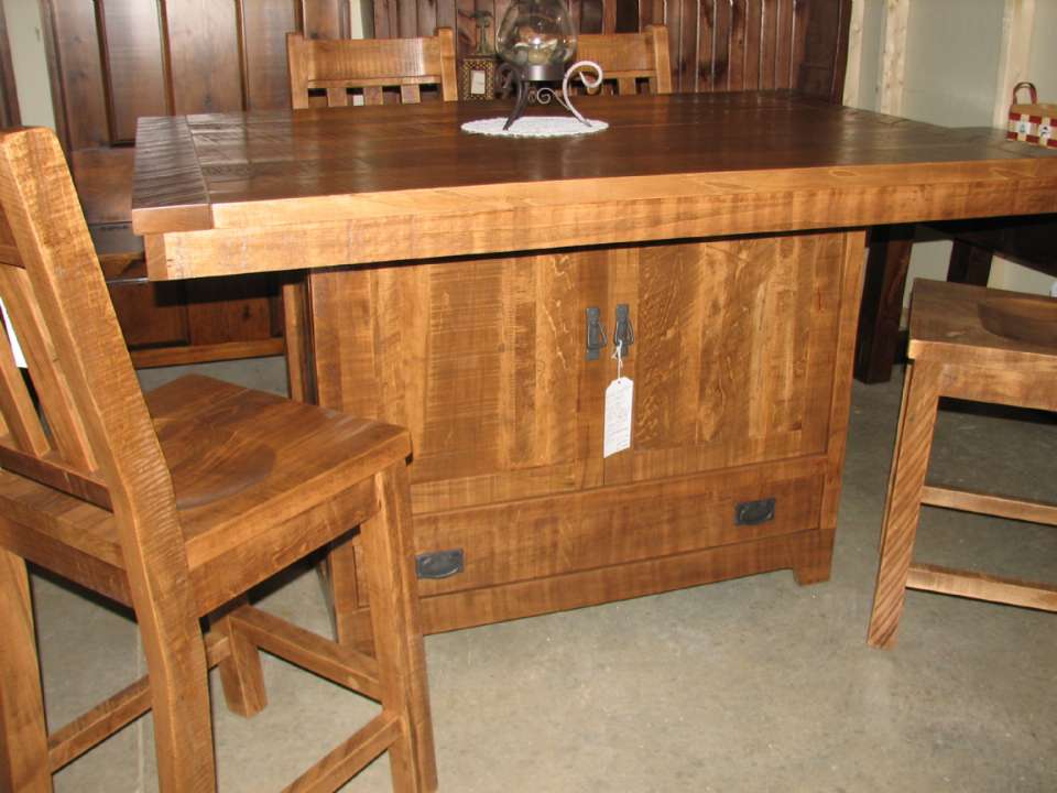 Wormy Maple Century Mill Sawn Seating Island